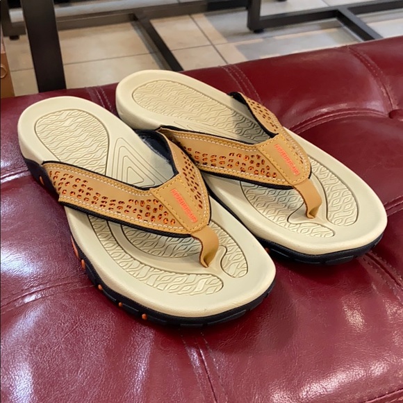 Hobibear Shoes | *New* Hobibear Mens Flip Flop | Color: Orange/Tan | Size: 43EU | Milano_Shoes's Closet